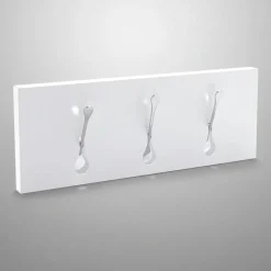 Appendiabiti a muro in metallo Evan 3 White