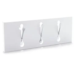 Appendiabiti a muro in metallo Evan 3 White