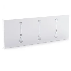 Appendiabiti a muro in metallo Evan 3 White
