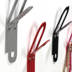 10 appendiabiti da parete a forma di graffetta Clip