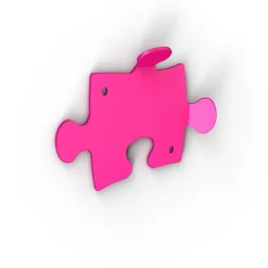 10 appendiabiti da parete in acciaio Puzzle
