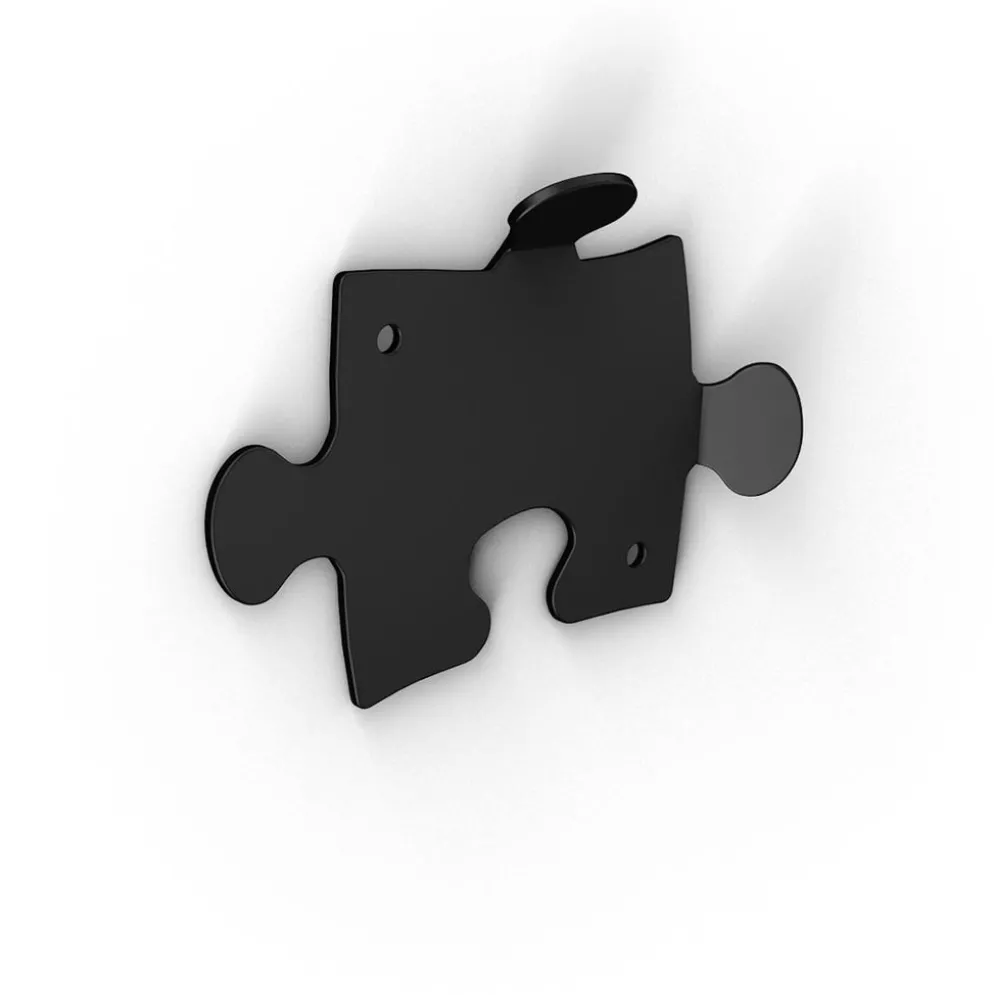 10 appendiabiti da parete in acciaio Puzzle