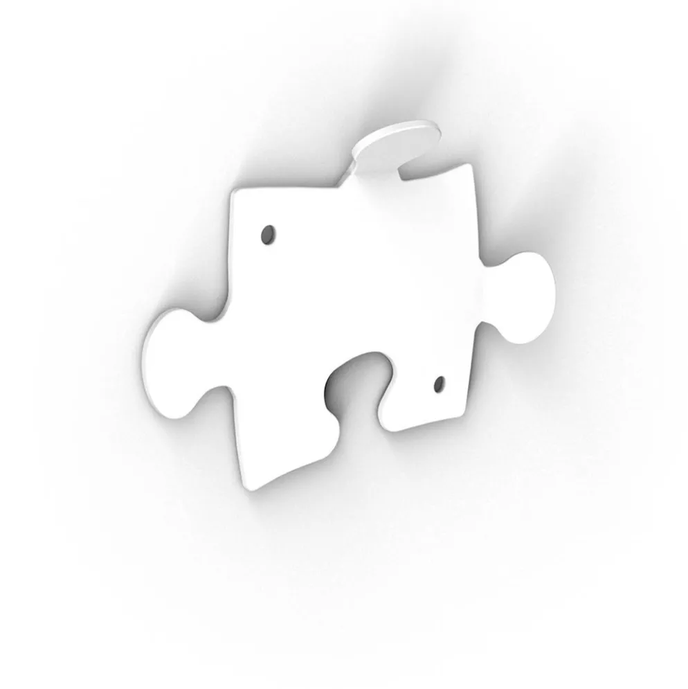 10 appendiabiti da parete in acciaio Puzzle