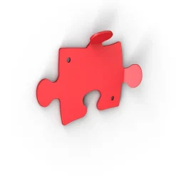 10 appendiabiti da parete in acciaio Puzzle