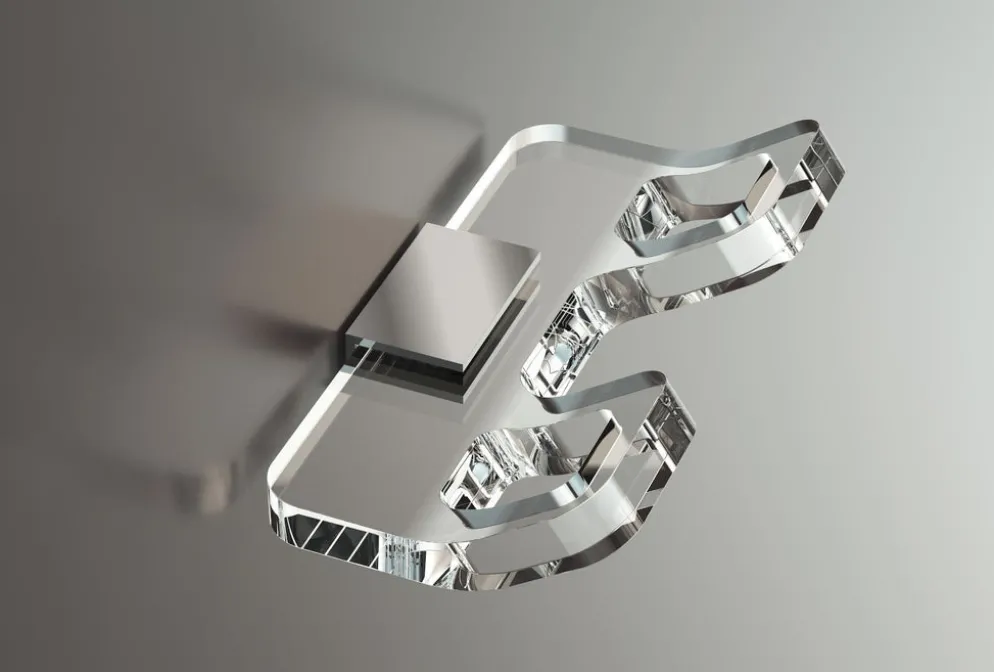 Appendiabiti da parete in plexiglass Casper Two