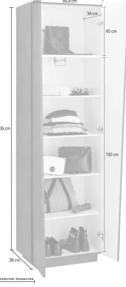 Armadio camera da letto Annabel White