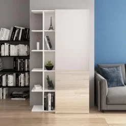 Armadio guardaroba per ingresso con libreria Keris