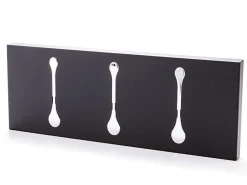 Attaccapanni a muro in metallo Evan 3 Black