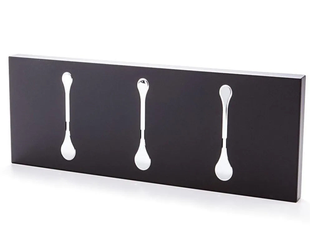 Attaccapanni a muro in metallo Evan 3 Black
