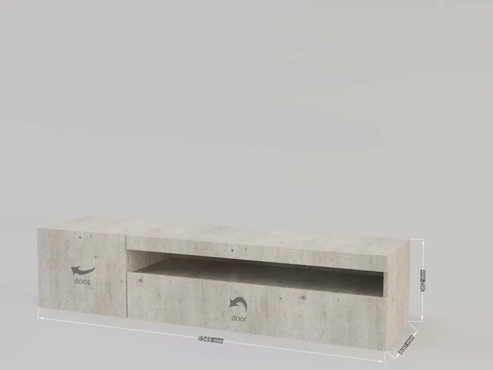 Base porta TV Bandol 150 Cement