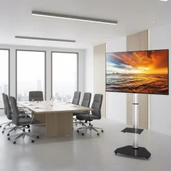Carrello porta TV Agile regolabile e ruotabile