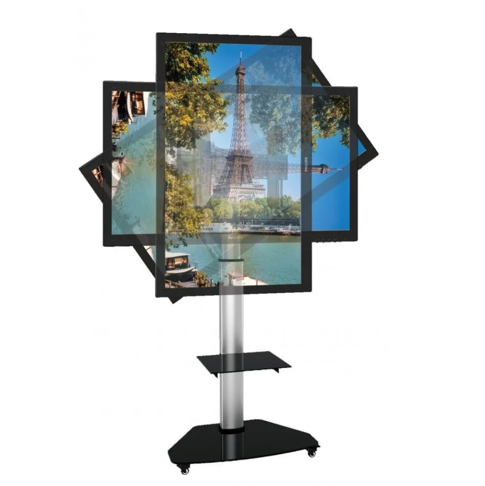 Carrello porta TV Agile regolabile e ruotabile