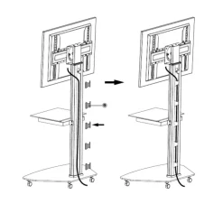 Carrello porta TV Agile regolabile e ruotabile