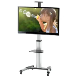Carrello porta TV con ruote e mensola Trolly