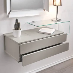 Cassettiera pensile Unit da parete in legno laminato
