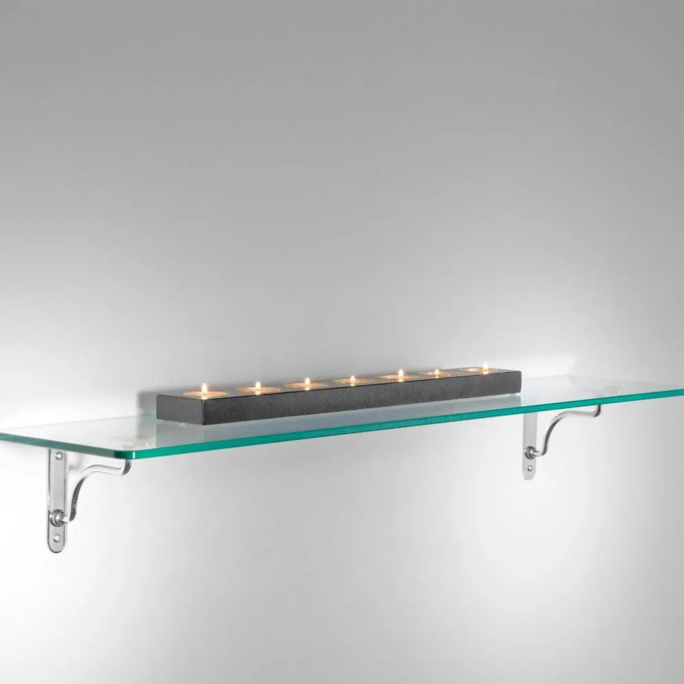 Cinque mensole in vetro trasparente 90 cm Row Maxi