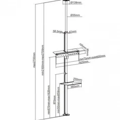 Colonna porta TV Damon - OUTLET