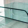Comodino in vetro curvato temperato Ruben