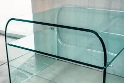 Comodino in vetro curvato temperato Ruben