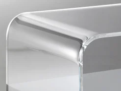 Comodino moderno Almada in plexiglass trasparente