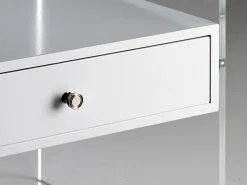 Comodino moderno Almada in plexiglass trasparente