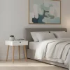 Comodino tavolino Trilly in legno massello e MDF