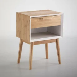 Comodino tavolino Trimmy in legno massello di bambù