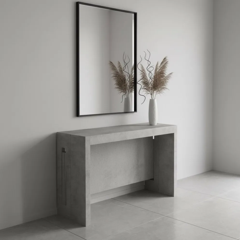 Consolle allungabile Helge con allunghe integrate