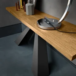 Consolle ingresso in metallo e legno Vesper