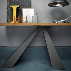 Consolle ingresso in metallo e legno Vesper