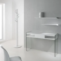 Consolle ingresso Jenny in vetro e laminato 120 x 75 cm