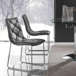 Coppia sedie a slitta design moderno Armas