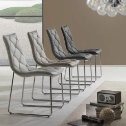 Coppia sedie a slitta design moderno Armas