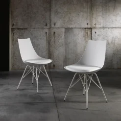 Coppia sedie da cucina Kirby White