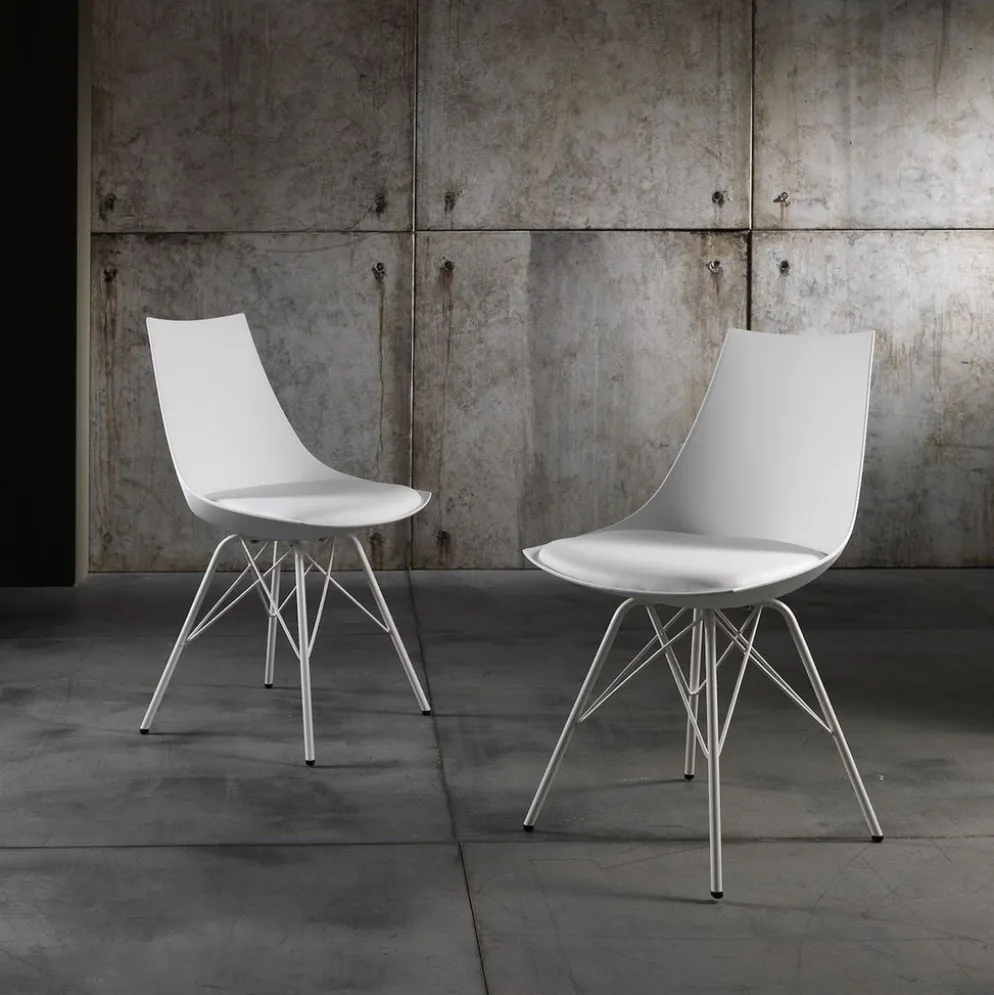 Coppia sedie da cucina Kirby White