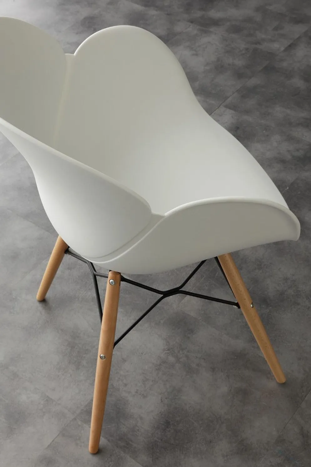 Coppia sedie design in polipropilene Evette Wood