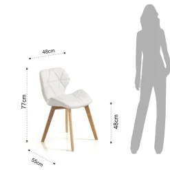 Coppia sedie imbottite Eleanor White