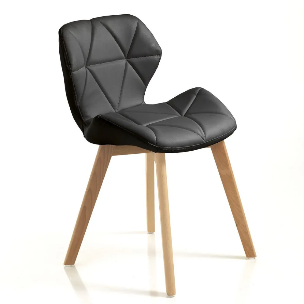 Coppia sedie imbottite Eleanor Black