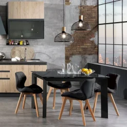Coppia sedie imbottite Eleanor Black