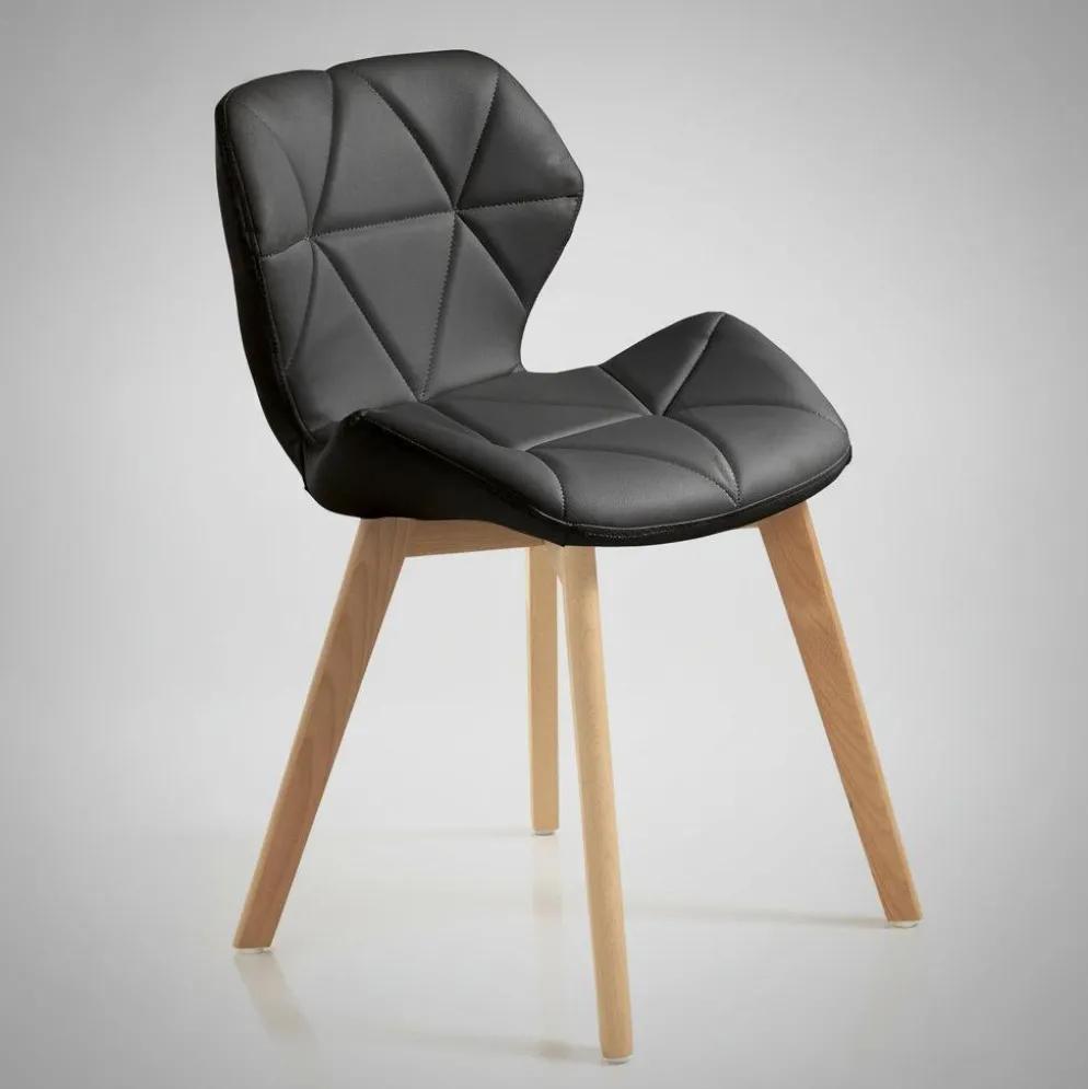 Coppia sedie imbottite Eleanor Black