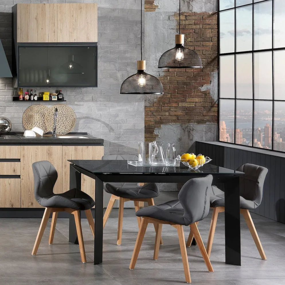 Coppia sedie imbottite Eleanor Grey