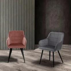 Coppia sedie imbottite Ferrand Pink