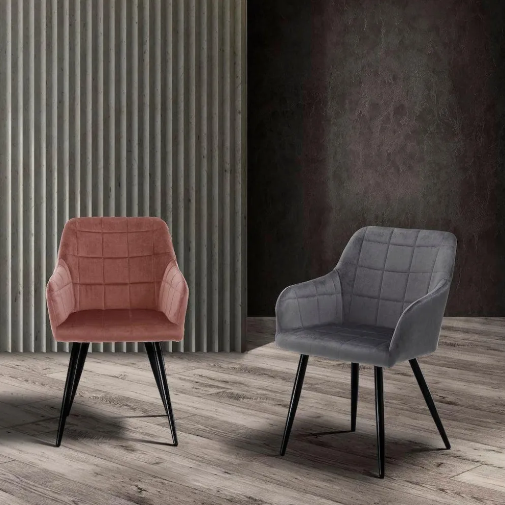 Coppia sedie imbottite Ferrand Pink