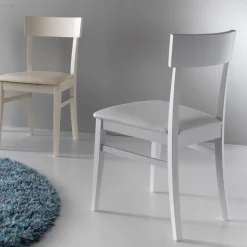 Coppia sedie in legno ed ecopelle Candis