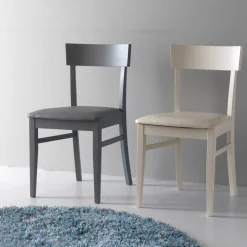 Coppia sedie in legno ed ecopelle Candis