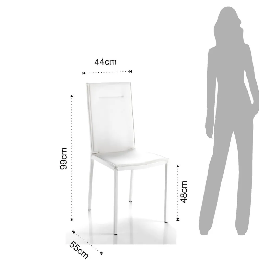 Coppia sedie moderne Aksel White
