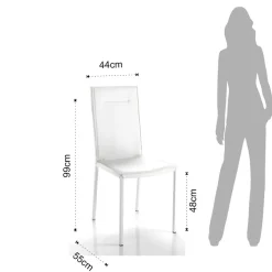 Coppia sedie moderne per sala pranzo Aksel Grey