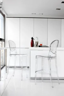 Coppia sgabelli trasparenti da cucina Yannou