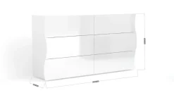 Credenza cucina con 6 cassetti Surf F