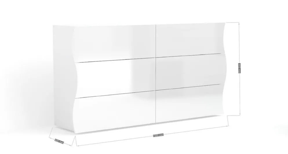 Credenza cucina con 6 cassetti Surf F